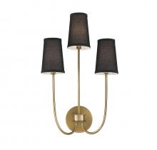  M90065NB - 3-Light Wall Sconce in Natural Brass