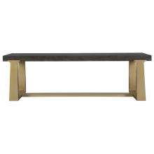  22989 - Uttermost Voyage Brass And Wood Bench