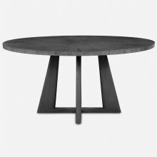  24279 - Uttermost Pulsar Round Gray Walnut Dining Table