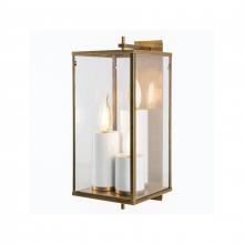  1151-AG-CL - Back Bay 24.5'' High 3-Light Outdoor Sconce - Aged Brass