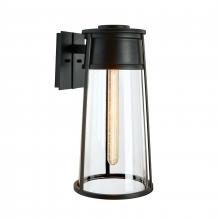  1246-MB-CL - Cone 12.75'' High 1-Light Outdoor Sconce - Matte Black