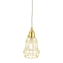  225053 - Gold Wire Barrel Pendant Light