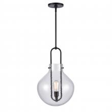  82303/1 - Monica 13'' Wide 1-Light Pendant - Matte Black