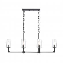  89967/6 - Fitzroy 36'' Wide 6-Light Linear Chandelier - Matte Black