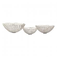  H0807-9794/S3 - Shore Weave Basket - Set of 3 Nickel